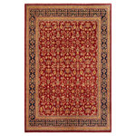 Bareens Designer Rugs - Bohemien Ziegler Ivy Red Blue Hand-Knotted Wool Rug - 7'8'' x 9'9'' - Enhance the ambiance of your home with this magnificent Persian-influenced Turkish hand-knotted rug made by skilled artisans capable of creating the most exceptional vegetable dyes and hand-spun wool. This exquisite handmade rug is a one-of-a-kind Peshawar Kafkaz, otherwise identified as Chobi, Chobi Peshawar, Oushak, or Ziegler rug. These handmade rugs are crafted in Pakistan utilizing superior-quality wool imported from Australia, New Zealand, and Korea in two types of weaves: the Persian weave and the Mori weave. This rug is meticulously crafted by hand using the finest natural vegetable dyes extracted from local plants. The artisans use a blend of hand-spun local and fine merino wool, resulting in a rug with a compelling texture, higher lanolin content, and longer staple. The artisans occasionally incorporate natural or artificial silk into the pile to enhance specific motifs. The finished product is an awe-inspiring execution of flawless design and an understated palette that exudes elegance.