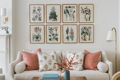 Living room photo in Boston