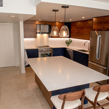 Contemporary Kitchen Remodel Done in a Two Tone Color