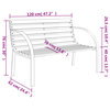 vidaXL Outdoor Patio Bench 2-Seater Bench Garden Loveseat Chair Gray Wood