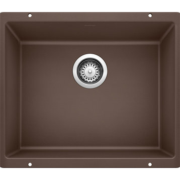 Blanco 18.1"x20.87" Granite Single Undermount Kitchen Sink, Cafe Brown