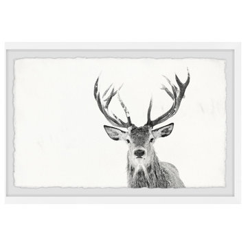 "Majestic Antlers" Framed Painting Print, 18"x12"