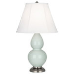 Robert Abbey - Robert Abbey 1788 Small Double Gourd - One Light Table Lamp - Shade Included: TRUE  Cord Color: Silver  Base Dimension: 5.25 x 1.63Small Double Gourd One Light Table Lamp Celadon Glazed Ivory Silk Stretched Fabric Shade *UL Approved: YES *Energy Star Qualified: n/a  *ADA Certified: n/a  *Number of Lights: Lamp: 1-*Wattage:150w E26 Medium Base bulb(s) *Bulb Included:No *Bulb Type:E26 Medium Base *Finish Type:Celadon Glazed