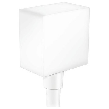 Hansgrohe 26455 FixFit Square 1/2" Connection Wall Supply Elbow - - Matte White