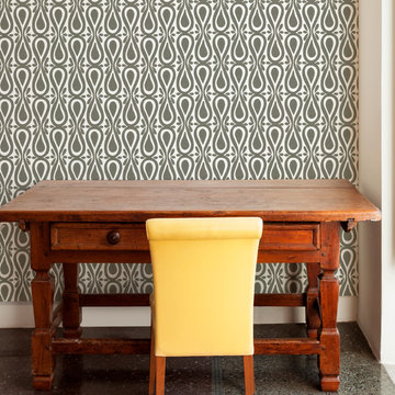 Drop On Over Hand Block Printed Artisan Wallpaper by Sarah & Ruby