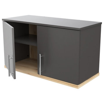Inval America Kratos Engineered Wood 2-Door Garage Storage Cabinet in Dark Gray