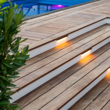 Ipe Deck Stair Lighting