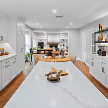 Kitchen with dining room wall removed