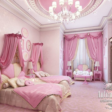 Pink girly bedroom Dubai