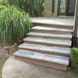 Wood looking Stone Deck using Paverdeck - Landscaping Stones And Pavers
