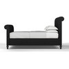Empire Vintage Leather Scroll Bed With Footboard, King Black Jack