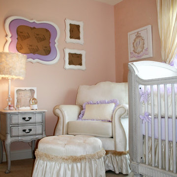 Princess Nursery in Lavender with Glitter Wall