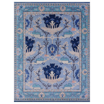 Hand Knotted Turkish Oushak Wool Rug 9' 2" X 11' 11" - Q13603
