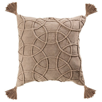Elk Lighting Centre 20X20 Pillow Cover Only, Taupe