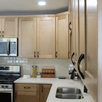Modern Kitchen Remodel Done in Sandstone Colored Cabinets