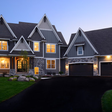 Traditional Exteriors Featuring Stone