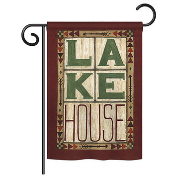 Lake House Nature, Everyday Garden Flag 13"x18.5"