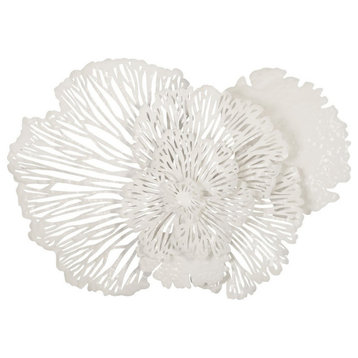 Flower Wall Art, White, Medium