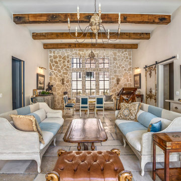 Old-World French Estate-Inspired Home in Houston's Royden Oaks