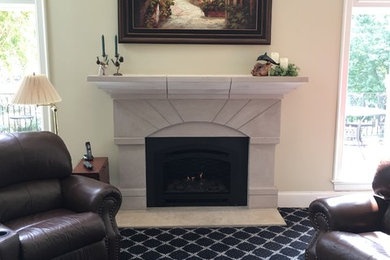 Example of a classic living room design in Raleigh