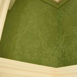 Damask fabric on walls - Upholstery Fabric