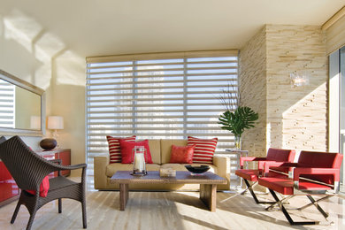Family room - contemporary family room idea in Other