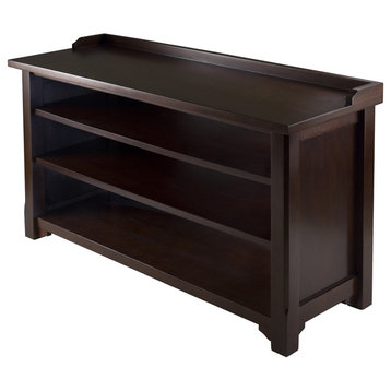 Winsome Wood Dayton Storage Hall Bench With Shelves