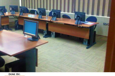 Example of a classic home office design in Other