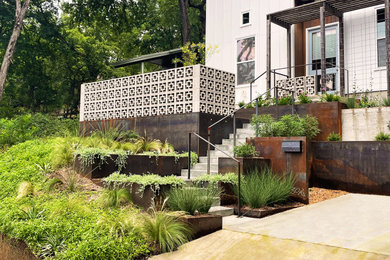 オースティンにあるミッドセンチュリースタイルのおしゃれな庭の写真