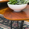 Hairpin Leg Wood Nesting Coffee Table Set, Walnut