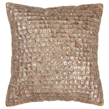 Mother of Pearl Pillow Cover, Brown