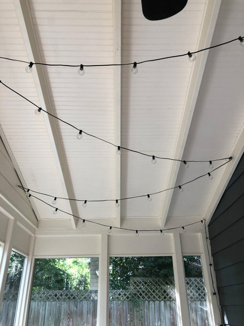 How do I hang swing from slanted porch ceiling?