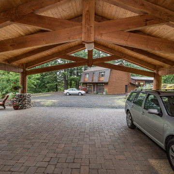 Damascus, OR Residence | Carport, Garden Art Piece & Interior Exposed Beam