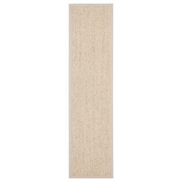 Safavieh Natural Fiber Collection NF525 Rug, Marble, 2'6" X 10'