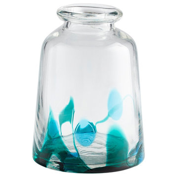 Cyan Design Medium Tahoe Vase 11070, Blue/Clear