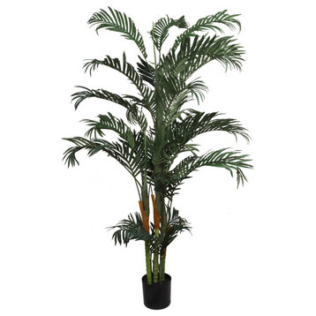 Areca Palm Tree 7' Tall, Planters Pot, Artificial Tree