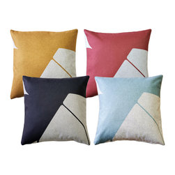 Pillow Decor - Boketto Throw Pillows 19 Inch Square, with Polyfill Insert - Decorative Pillows