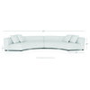 Liam Modern Grey 2 Piece Curved Sectional Sofa