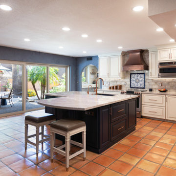 Mediterranean and Spanish Style Kitchen Remodel