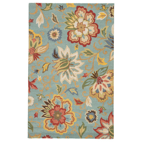 Jaipur Living Zamora Handmade Floral Light Blue/Multicolor Area Rug, 2'x3'
