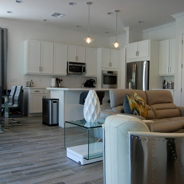 Contemporary, Warm with Rustic touches