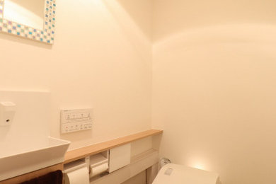 Small asian powder room in Tokyo.