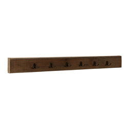Alaterre Furniture - Pomona 48" Metal and Wood Wall Coat Hook - Wall Hooks