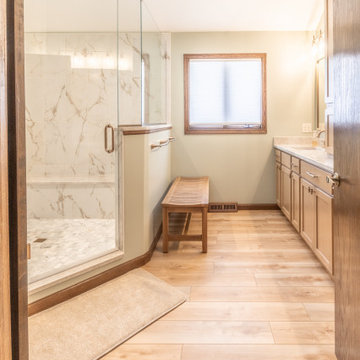 Primary Bathroom Transformation with Custom Walk-In Shower in Independence