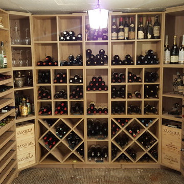 Weinregalsystem Cavepro aus Dekor Eiche hell