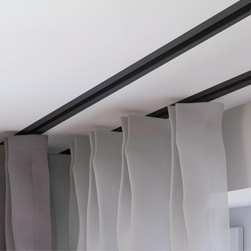 During construction ceiling preparation for hidden window treatment