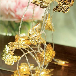 Golden Butterflies Light String - Novelty Lighting