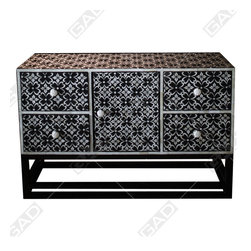 FLORAL BONE DRESSER CUM CHEST - Furniture