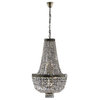 Metropolitan Eight-Light Antique Bronze Finish with Clear-Crystals Chandelier