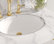 The Rialto Wash Stand & P-Trap, Single Sink, 30", Gold, Freestanding